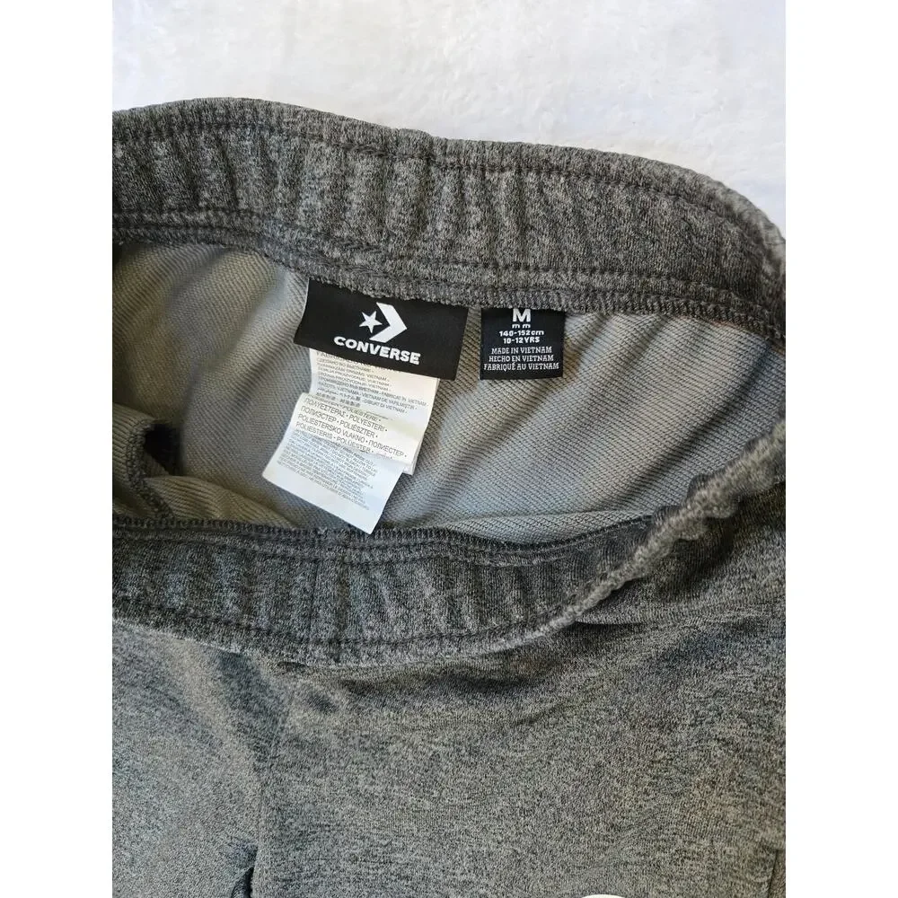 Converse All Star Girls Jogger Sweatpants Medium Dark Gray Athletic Pants